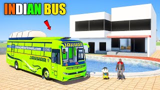 Franklin & Shinchan Buy INDIAN BUS in Indian Bike Driving 3D screenshot 3