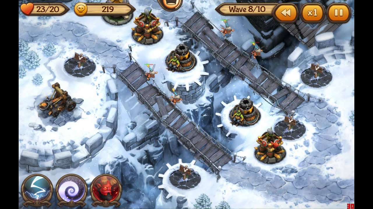 Evil Defenders - Old Castle Standard level walkthrough 3 star (No Commentary)