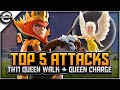 TOP 5 Queen Walk / Queen Charge TH11 Attack Strategies | Clash of Clans