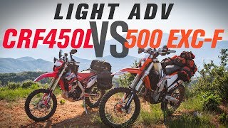 Honda CRF450L vs KTM 500 EXC-F Light Adventure Bike Shootout