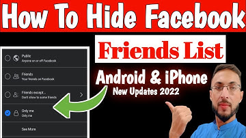 How To Hide Friends List On Facebook In android & Iphone 2022 !
