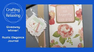 Rustic Elegance Journal Giveaway Winner - Carta Bella