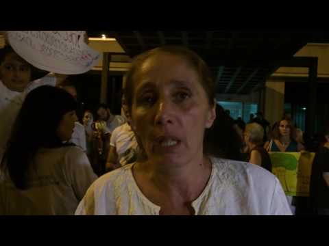 ნატა ფერაძე - შიმშილობის მეორე დღე თბილისის მერიასთან