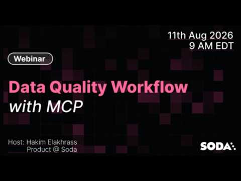 Data Quality Workflow with Soda MCP