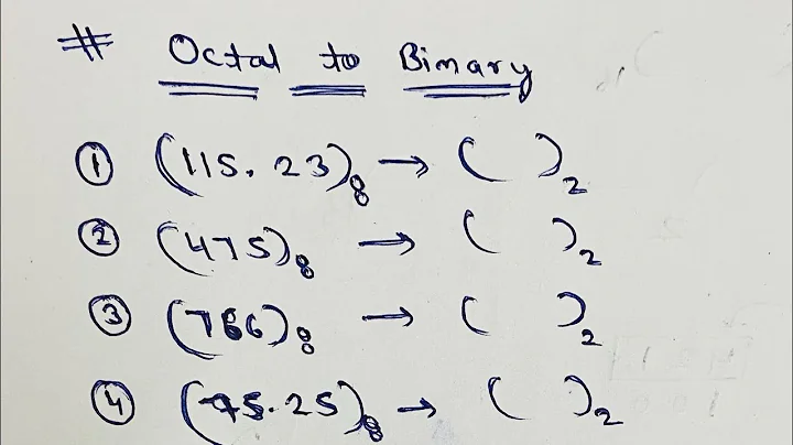 Octal to Binary in Hindi || Number System in Hindi 2023