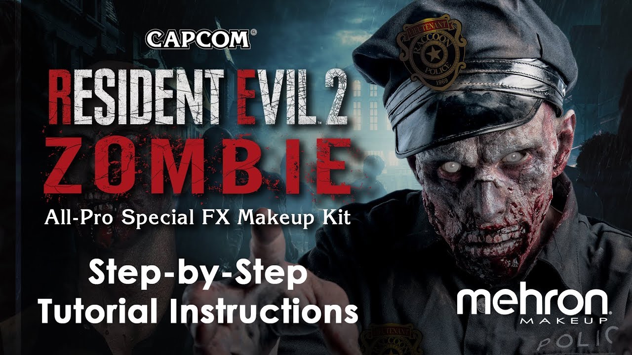 Resident Evil™ 2 Zombie Kit Tutorial by Mehron - YouTube