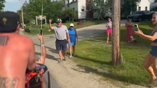 Kris Prescott surprised by his parents on run across New Hampshire