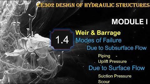 Modes of Failure of Weir/barrage KTU Module I CE302 DHS