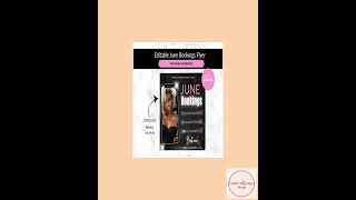 Editable Booking Flyer Template: Salon, Hair, Beauty (Canva DIY Digital Download)