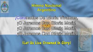 HIMNO NACIONAL ARGENTINO - Argentina National Anthem (Short Version) (LYRICS)(Karaoke Sing-A-Long)