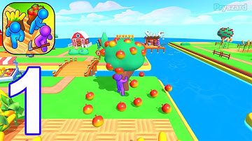 Farm Land - Farming Life Game - Gameplay Walkthrough Part 1 Tutorial First Island Stickman Farm Land