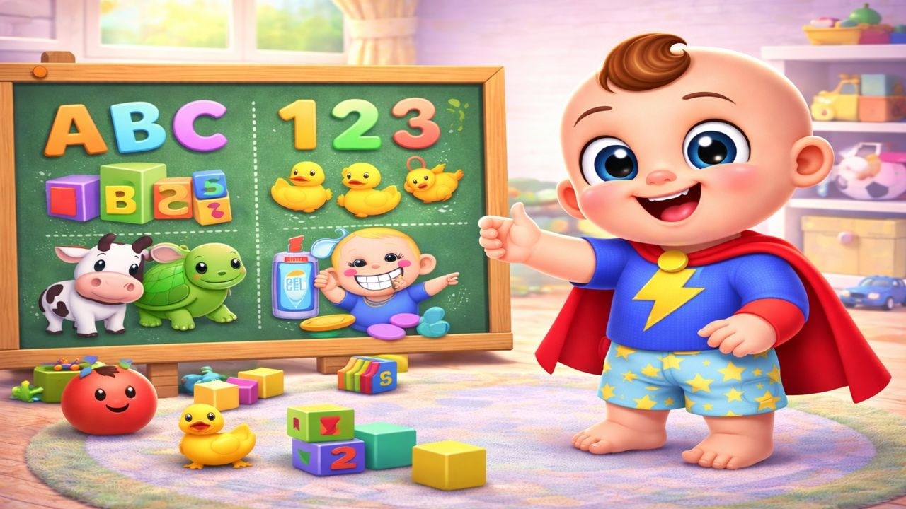 SuperBaby David’s Learning Time | ABCs, Numbers & Good Habits
