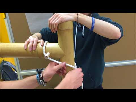 Montage d'une jonction en bambou