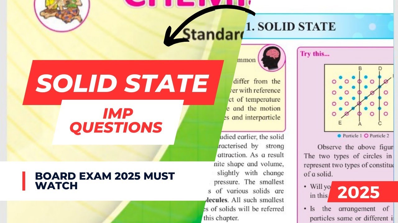 Class 12 Board Exam 2025 Important Questions | Chemistry | Chap.1 Solid ...