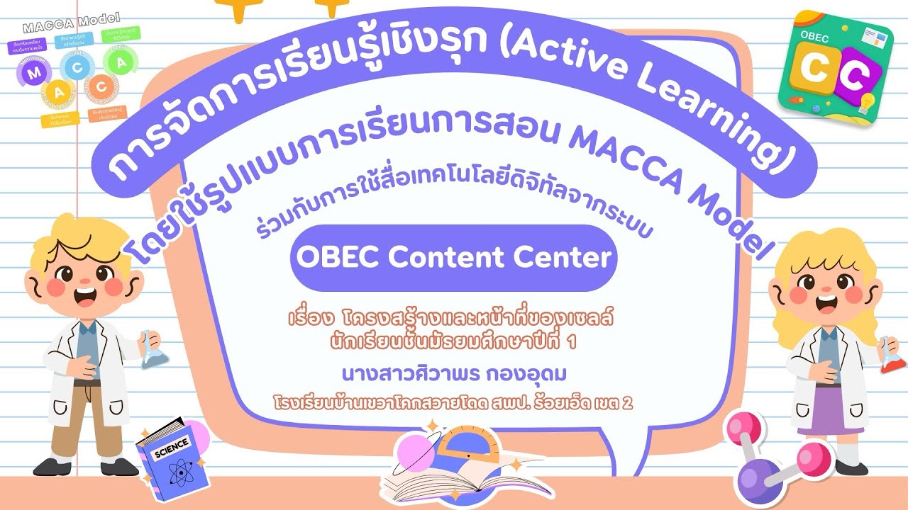 การจัดการเรียนรู้เชิงรุก (Active Learning) โดยใช้รูปแบบ MACCA Model ...