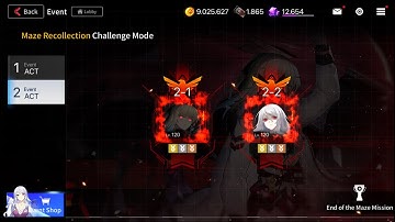 [Counter Side] Maze Recollection Challenge Mode 2-2 All Medal Clear