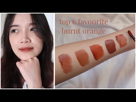 Màu Son Cam Đất - SWATCH 6 TONE SON CAM ĐẤT COANH IUUUU | 3CE, Merzy, Nars, Colorpop... | Coanh Coanh