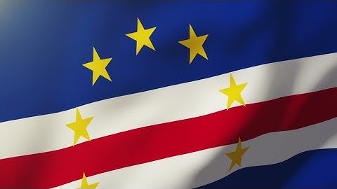 4K Cape Verde flag waving in the wind. Looping sun rises style. Animation loop Stock video