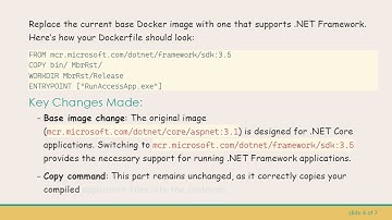 How to Run a .NET Framework C#  EXE from a Docker Container