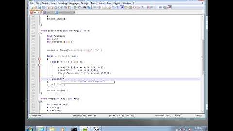 C Programming Tutorial: Formatting 2D array from 1D array