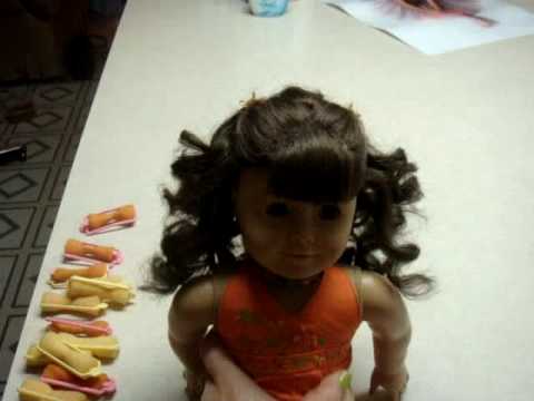 Como enrolar o American Girl Cabelo Dolls