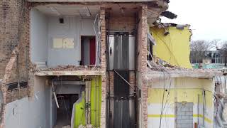 Remains of 1980s Hammond and Champness Hydraulic Lift after SHAFT EXPOSED from Demolition