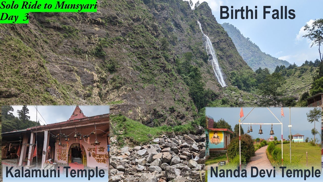 Day 3 Patal Bhuvneshwar to Munsyari | Birthi Falls | Kalamuni Top & Temple | Nanda Devi Temple