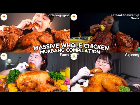 ASMR | MASSIVE WHOLE CHICKEN MUKBANG COMPILATION | FRIED WHOLE CHICKEN EATING SHOW |