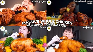 Asmr Mive Whole Chicken Mukbang Compilation Fried Whole Chicken Eating Show