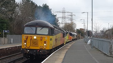 (rare) colas rail freight class 56 56049 passes redbridge 28/02/2022