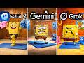 Sora 2 Vs Gemini Vs Grok Remake Iconic Scenes From Spongebob Sora 2 Vs Gemini Vs Grok Remake Iconic Scenes From Spongebob