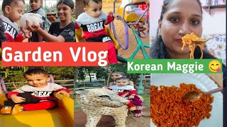 Bhut Dino Baad Garden Gye | Garden me Rabbit 🐇 Aya || Korean Maggie Try Ki || @kashish24vlog