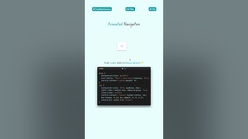 💻 Stylish Animated Navigation Menu | HTML CSS Project #webdevelopment #coding #animation #shorts