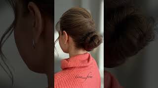 Низкий пучок #hairstyle #hair #shortvideo #прически #причёска #причёски #низкийпучок #пучок #красота