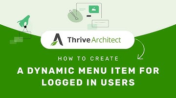 Create a Dynamic Menu Item Only for Logged In Users
