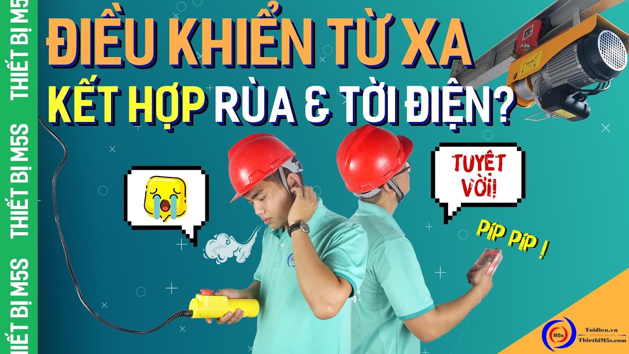 [ Rùa tời điện 1 tấn ] - Kết hợp điều khiển từ xa giữa... - youtube
