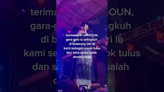 Momen romantis VIRGOUN bawa istri ke panggung #srorywa30detik #virgounbukti