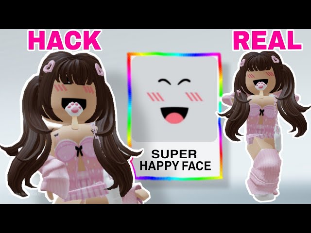 So 2 of my favourite faces (Pink galaxy face and super super happy face)  combined and this what it turned out.. : r/roblox