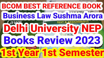 BCOM HONOURS Program BEST BOOK Business Law Semester 1 Delhi University Books Review | Bharti Pandey