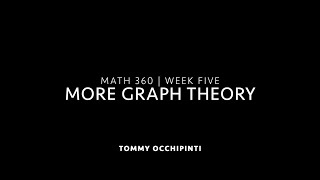 More Graph Theory Part 5: Euler's theorem proof and example