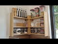 Kitchen shelf organizer assembly and installation