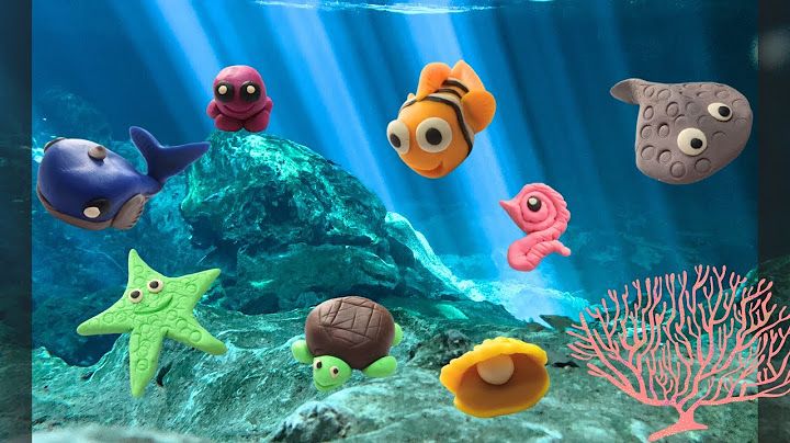 Como fazer "ANIMAIS do FUNDO do MAR" de massinha colorida.