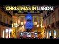 🔴Christmas In Lisbon 2021 Walking Tour &amp; Christmas Lights And Markets - Christmas Music 2021 🎄🎅