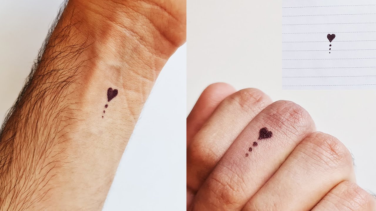 How to Make Heart Tattoo with Pen