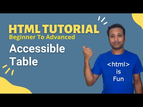 html bangla tutorial 42 :  Accessible table