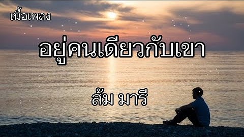 อยู่คนเดียวกับเขา - ส้ม มารี (Zom Marie) [Official MV]