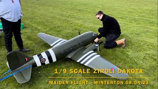 Large RC Plane Maiden Flight CRASH! - 10ft Wingspan 1/9 Ziroli Dakota