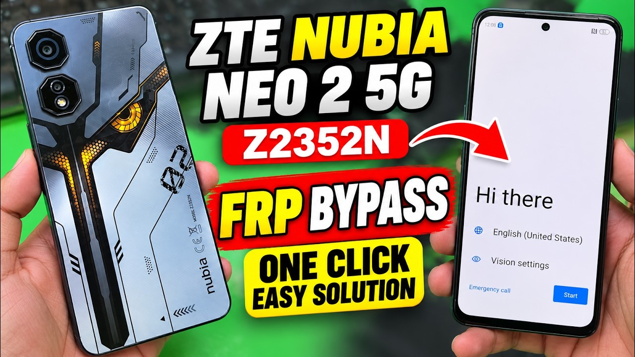 ZTE Nubia Neo 2 Z2352N FRP Bypass One Click With Unlock Tool