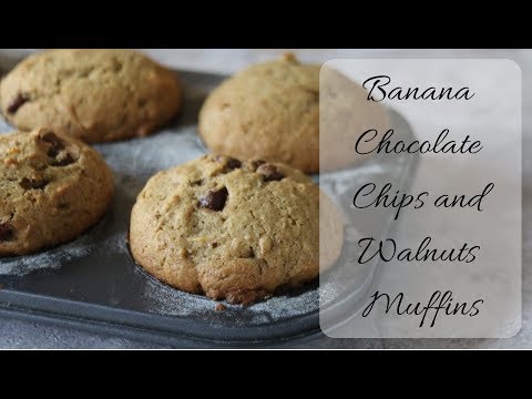 how-to-make-banana-chocolate-chip-and-walnut-muffins