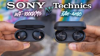 Sony WF1000XM5 VS Technics EAHAZ80  Premium Earbud Battle!